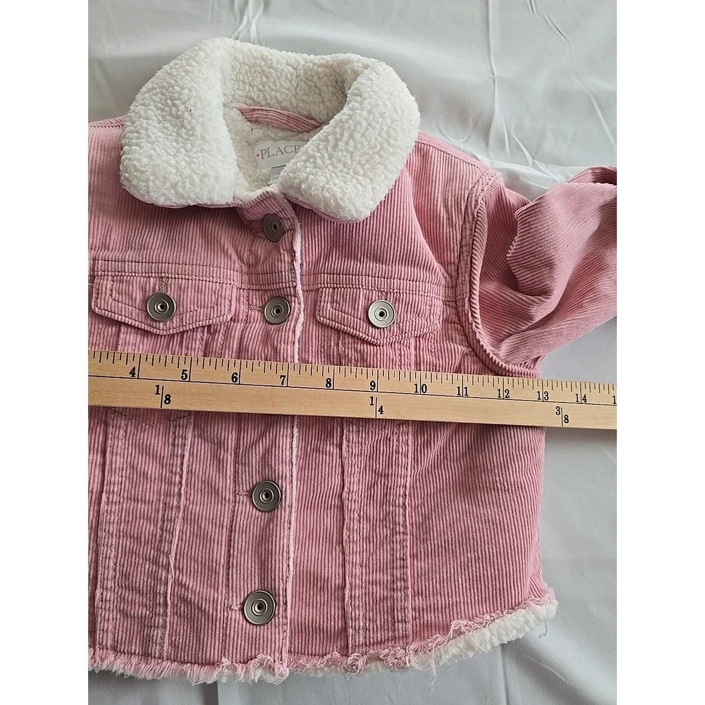 TCP‎ Children's Place Girls Corduroy  Jacket Pink Size 4 Sherpa Lined Coat